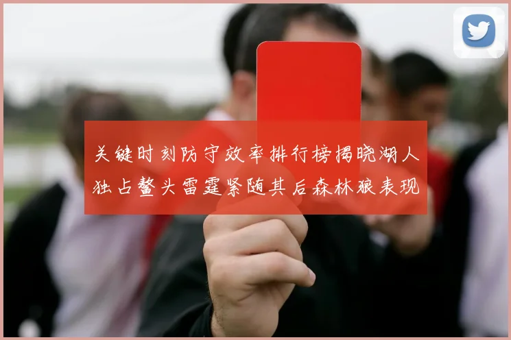 关键时刻防守效率排行榜揭晓湖人独占鳌头雷霆紧随其后森林狼表现不俗